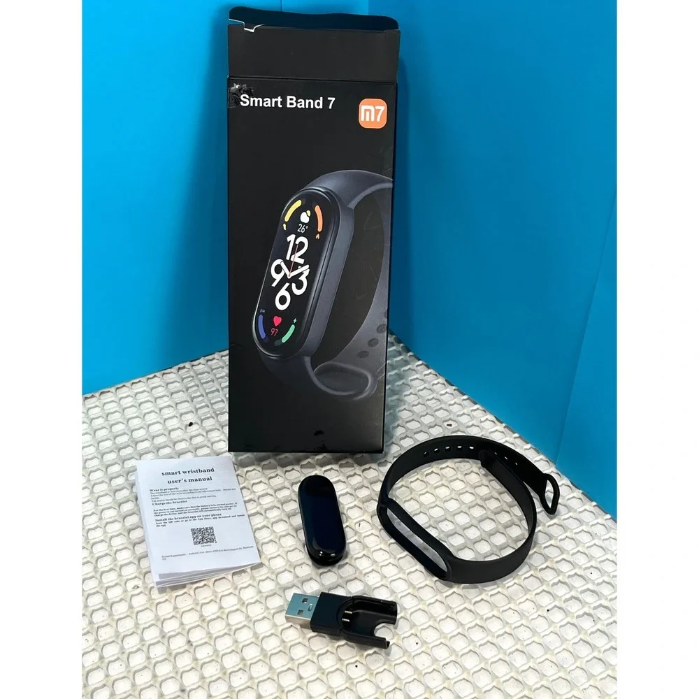 Smart Band 7‎ Fitness Tracker Smartwatch Activity Monitor Black open box-NEW